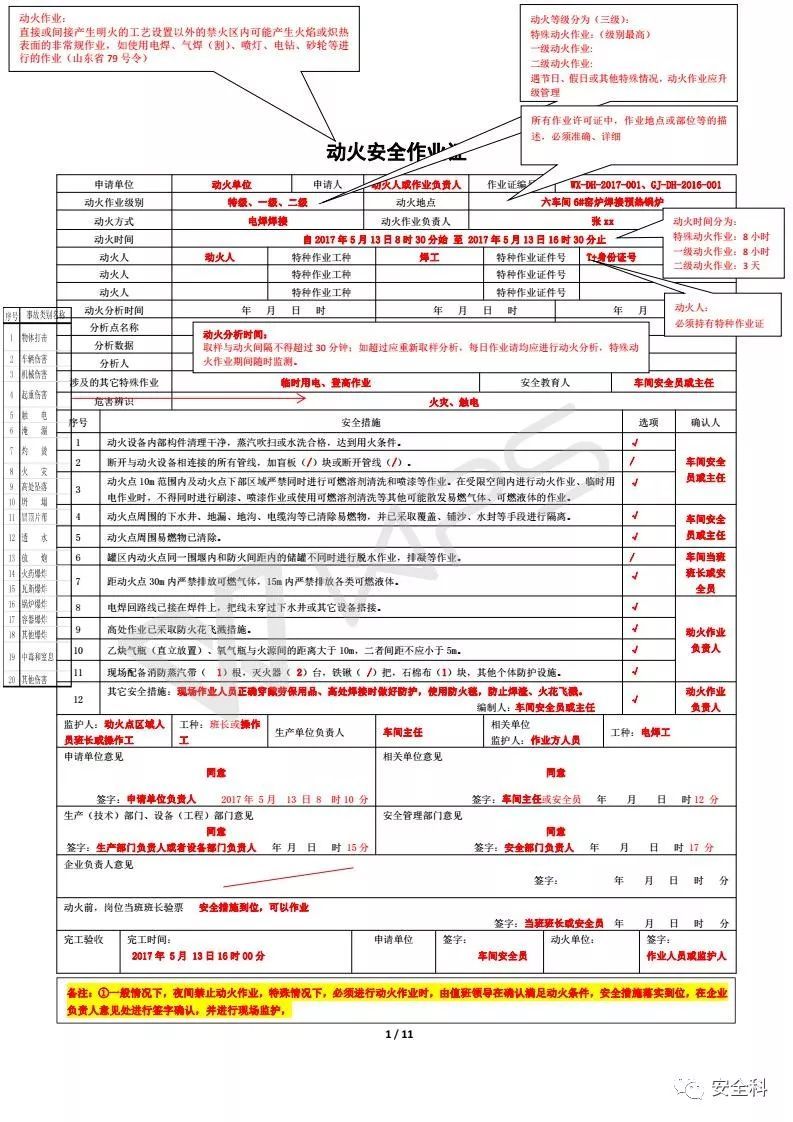 動土作業證